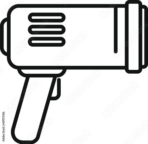 City speed radar icon outline vector. Anti speed limit. Tool security drive