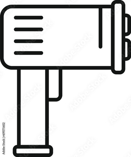 Cam speed radar icon outline vector. Office traffic cam. Vehicle gun