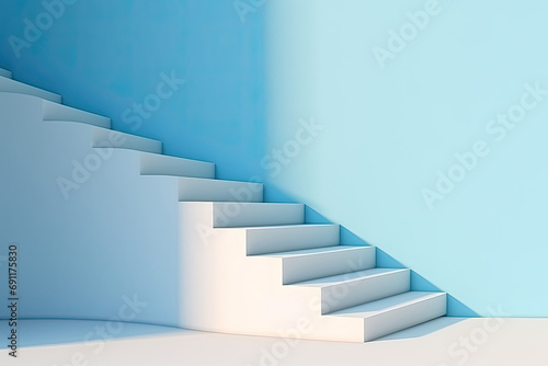 Illustration of an abstract pastel background illustration of stairs. 