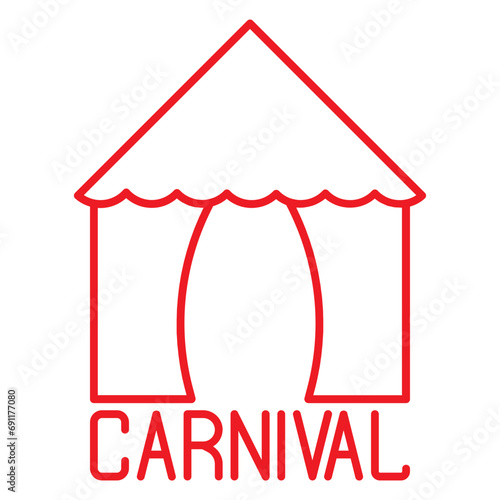 red carnival icon