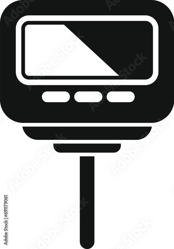 Digital ph meter icon simple vector. Test kit alkaline. Clinical acidic