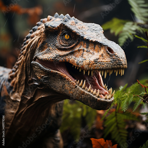 Ancient dinosaur photos created with Generative Ai