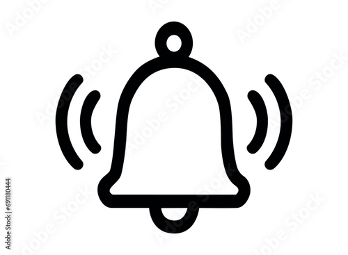 BELL ICON. PICTOGRAM NOTIFICATION BELL RINGING
 photo