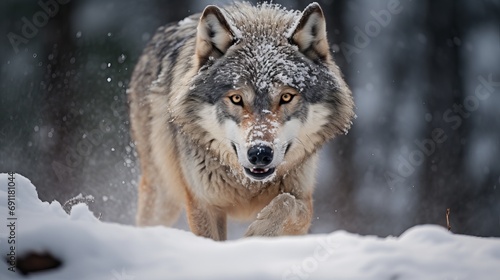 The snow is home to a wolf © Tahir
