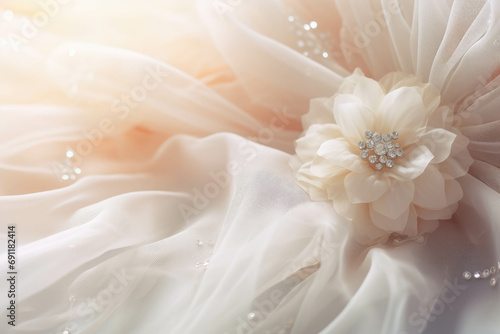 Wedding Background with Light Bridal Textile