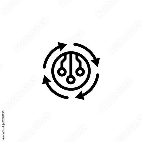 Autonomous control icon. smart remote control auto pilot vehicle driving mobility logo vector. automatic autonomous self driven automation symbol mark. autonomous assist control sign logo