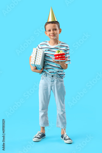 Cute little boy with Birthd...