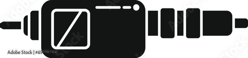 Construction digital micrometer icon simple vector. Scale precise. Vernier measure