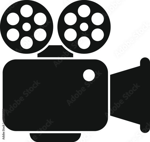 Event cinema video icon simple vector. Agenda operation. Wedding video surprise