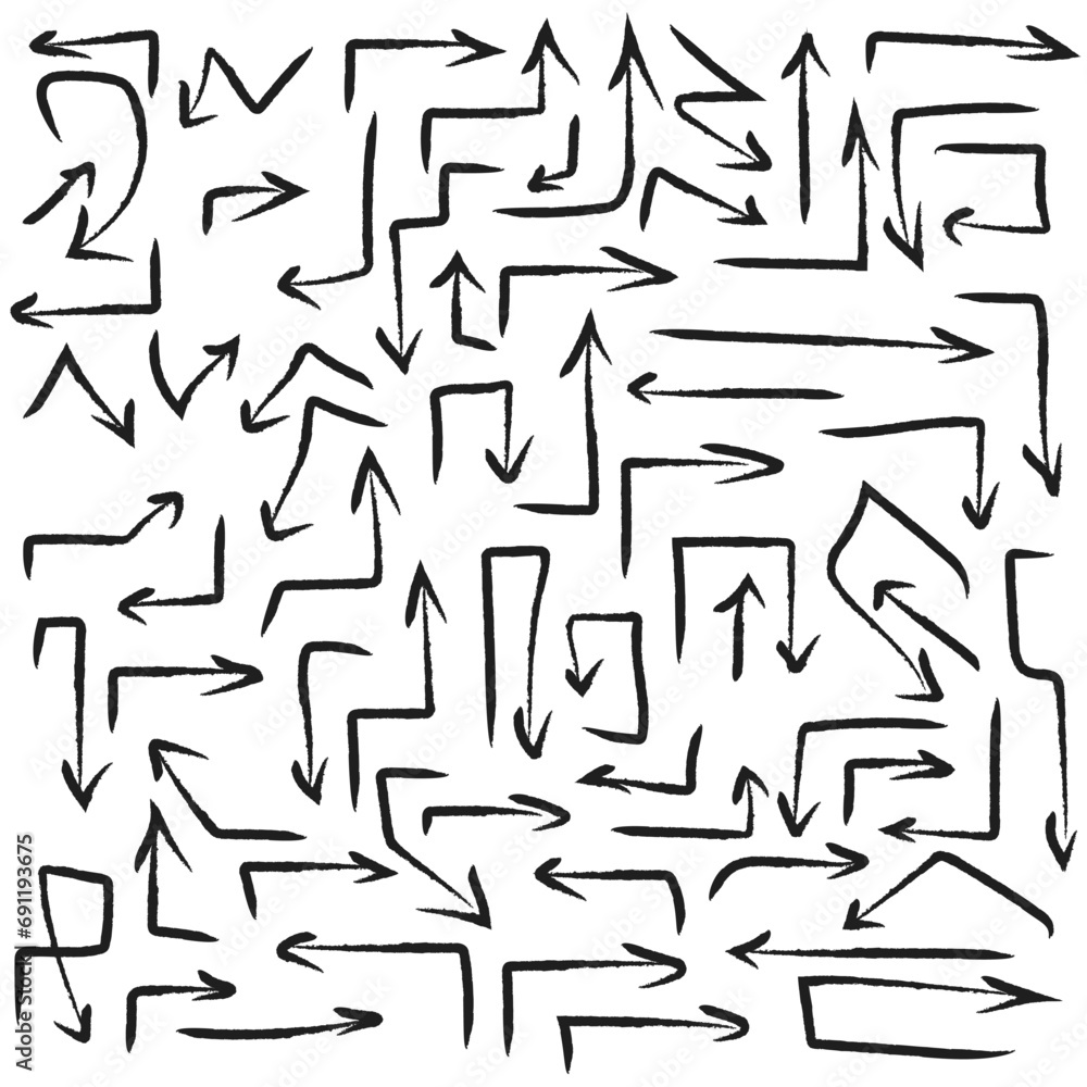 set of arrows hand made vector set of arrows hand made vector