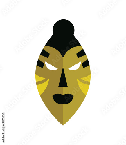 nigerian mask illustration