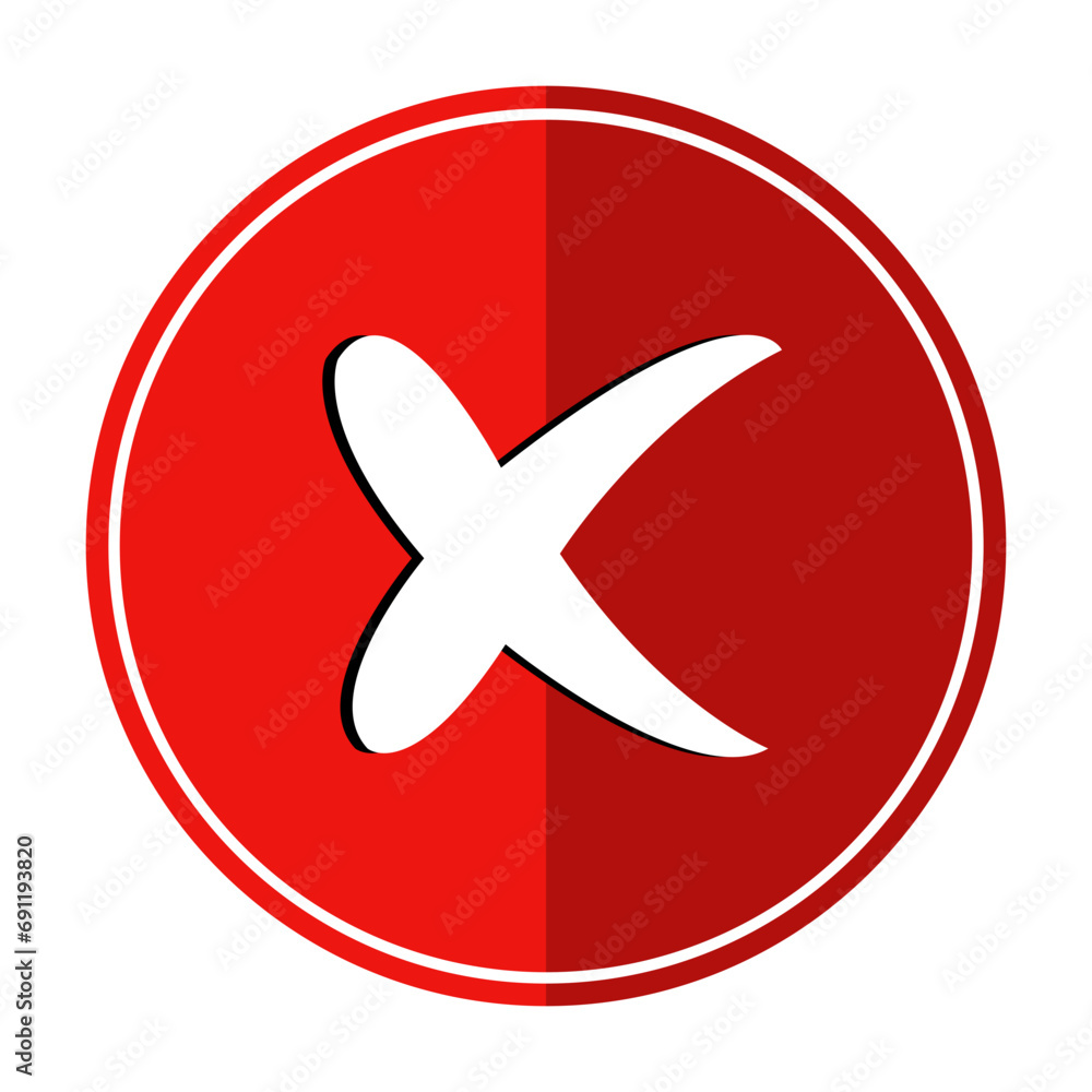 Fototapeta premium Cancel Button Red Circle