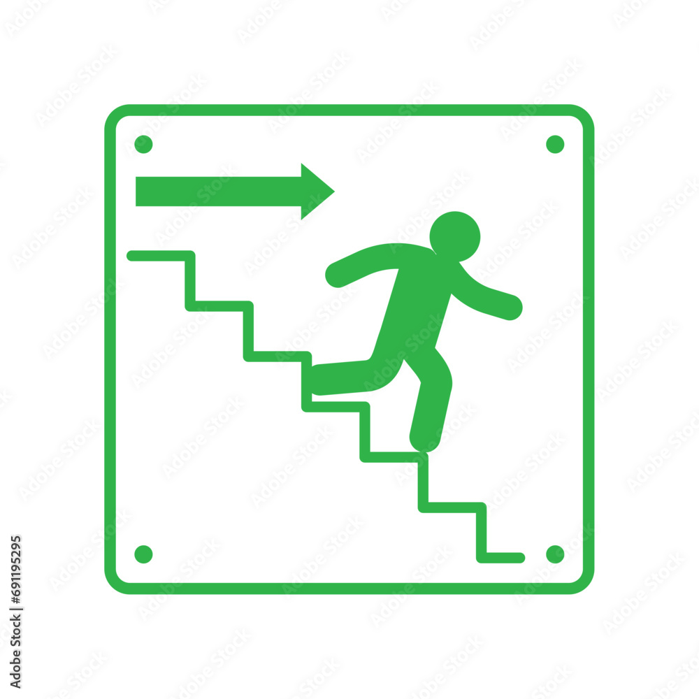 signal of emergency staris exit signal of emergency staris exit