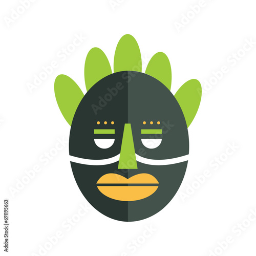 nigerian mask with green details