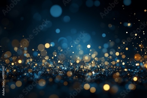 Shimmering blue stars against a Christmas backdrop infusing the scene with celestial splendor © Muhammad Shoaib