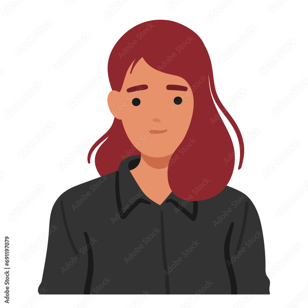 Woman Serene Expression Exudes Tranquility, Her Calm Eyes And Gentle Smile Revealing A Peaceful Demeanor Woman Serene Expression Exudes Tranquility, Her Calm Eyes And Gentle Smile Revealing A Peaceful Demeanor