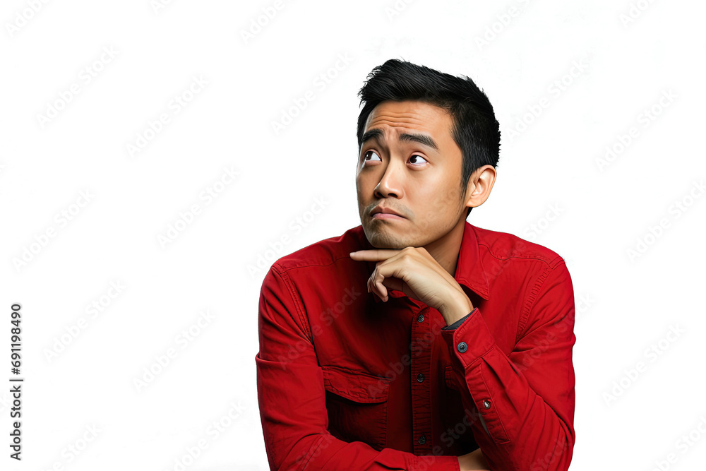 Close up of a worried chinese man Close up of a worried chinese man