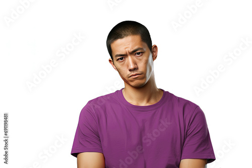 Close up of a worried chinese man