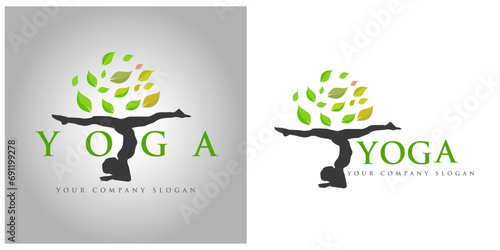 Balance Bliss: Crafting Your Centered Yoga Logo Experience.