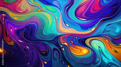  an Abstract liquid rainbow, flowing bright colors in a horizontal format in an Abstract background-themed, photorealistic illustration in JPG. Generative ai
