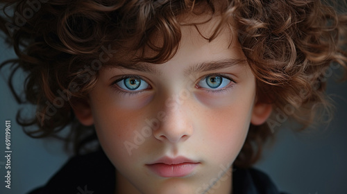 curly, arched nose, blue eyes, from trabzon, 15 years old boy