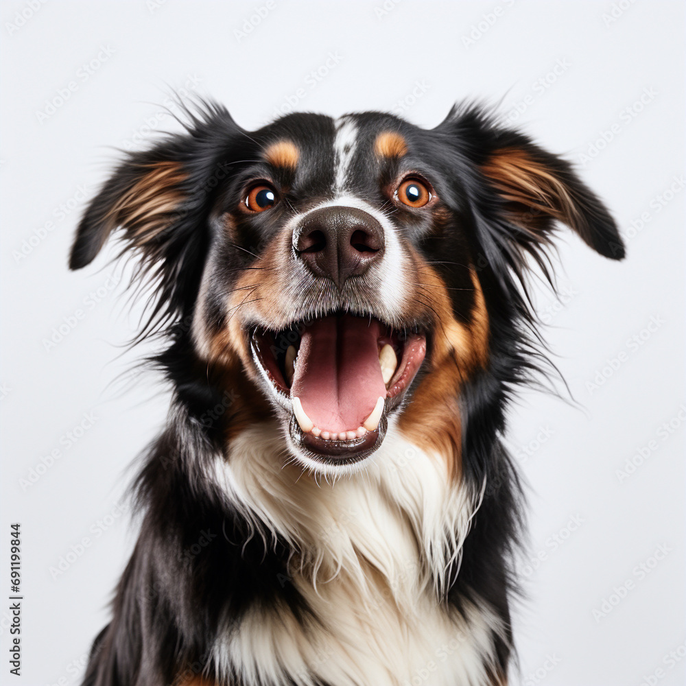 dog is talking and showing his mouth open, happy dog is talking and showing his mouth open, happy