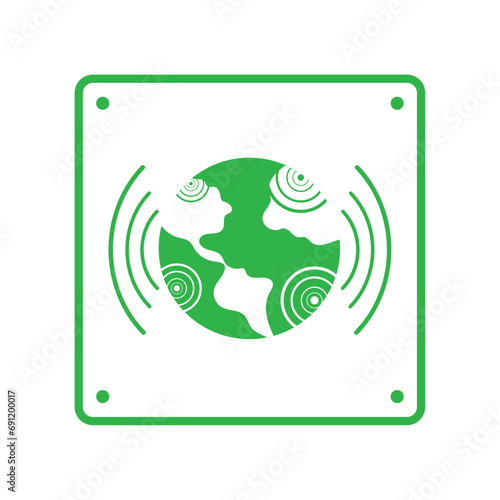 earthquake icon signal illustration