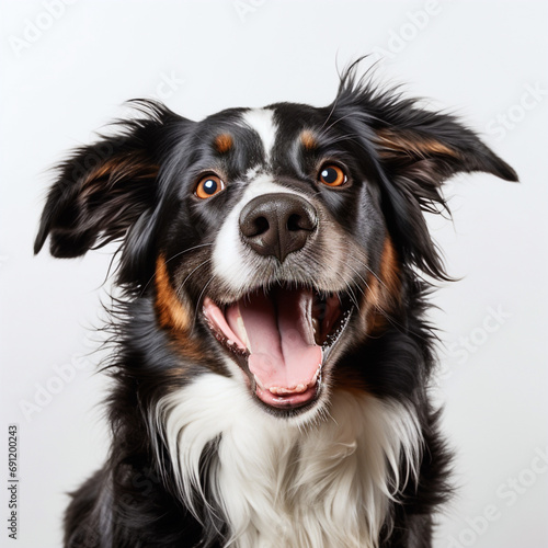 dog is talking and showing his mouth open, happy © Elements Design