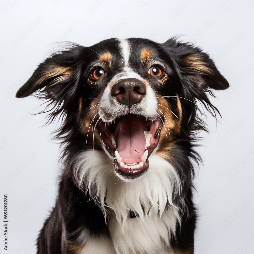 dog is talking and showing his mouth open, happy dog is talking and showing his mouth open, happy