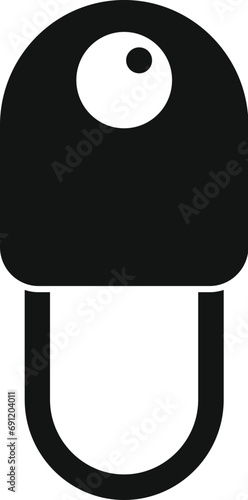 Top view object icon simple vector. Home slippers. Garment snug