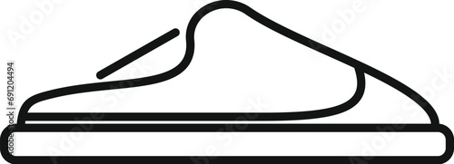 Casual home slippers icon outline vector. Slipper funny. Object residence