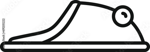 House slippers icon outline vector. Object cozy garment. Informal apparel