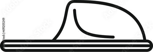 Flip home slippers icon outline vector. Flip flop. Indoor soft model