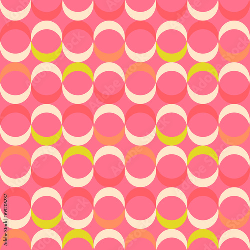 Seamless abstract geometric pattern. Retro style scale repeat background for fabric, textile print or wallpaper design. Vector Illustration.