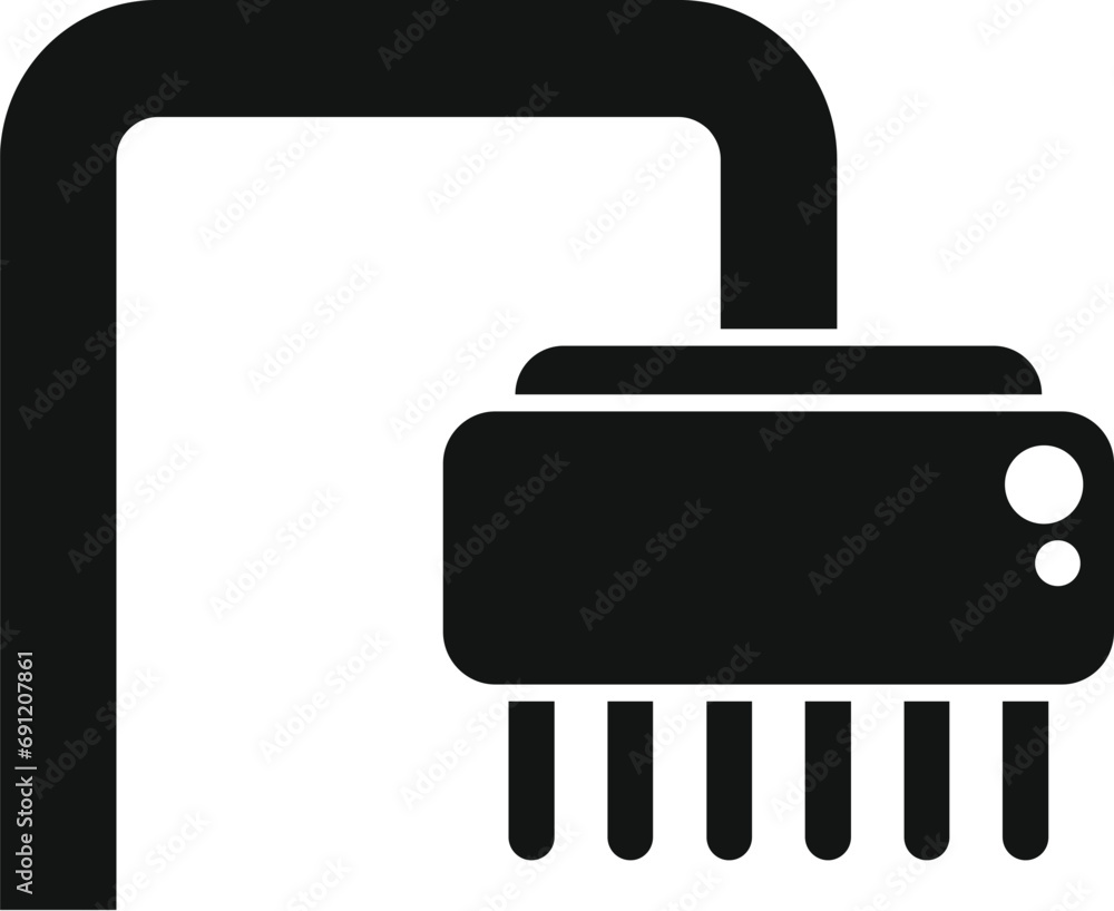 Bathroom shower head icon simple vector. Cold room. Sign liquid nozzle Bathroom shower head icon simple vector. Cold room. Sign liquid nozzle