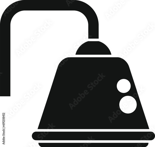 Room shower head icon simple vector. Washroom rain. Spa drops