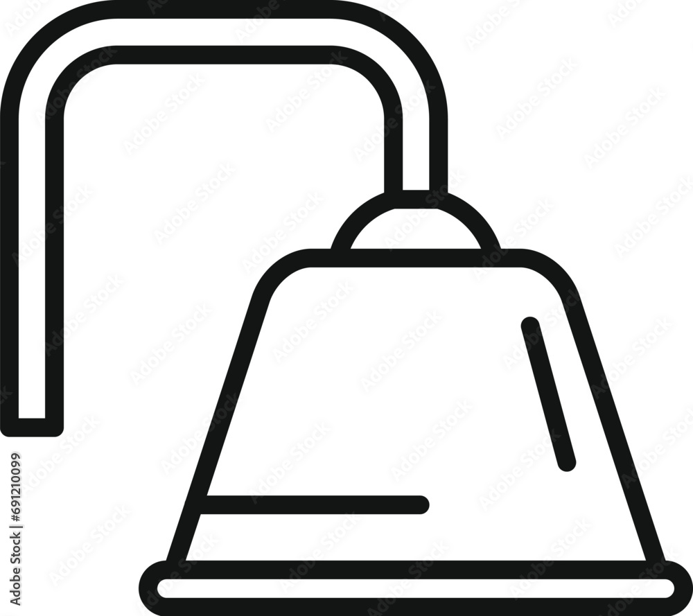 Rubber shower head icon outline vector. Restroom wellness. Cold water room Rubber shower head icon outline vector. Restroom wellness. Cold water room