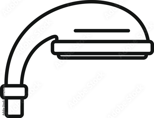 Cold water head icon outline vector. Shower head. Sanitary spa hose