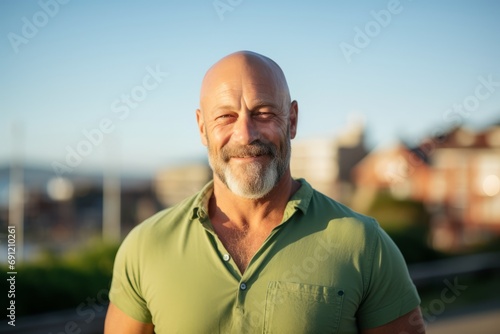 Portrait of a handsome senior man outdoors. Mature man looking at camera. © Inigo