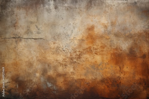Textured rusty surface on an aged wall - an industrial canvas with a worn appearance