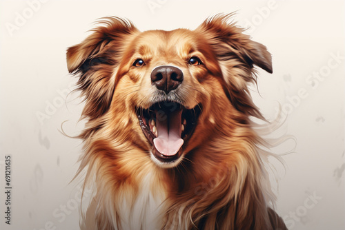 adorable happy brown and white dog, isolated © Elements Design