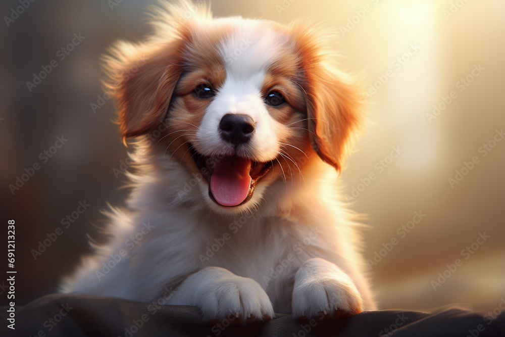 cute and cute puppy smiling and with its tongue out cute and cute puppy smiling and with its tongue out