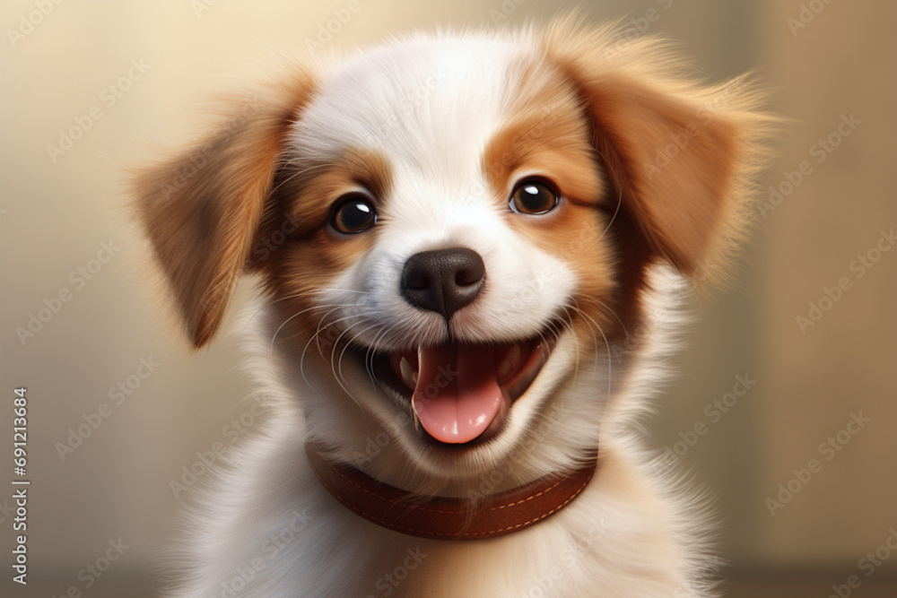 cute and cute puppy smiling and with its tongue out cute and cute puppy smiling and with its tongue out