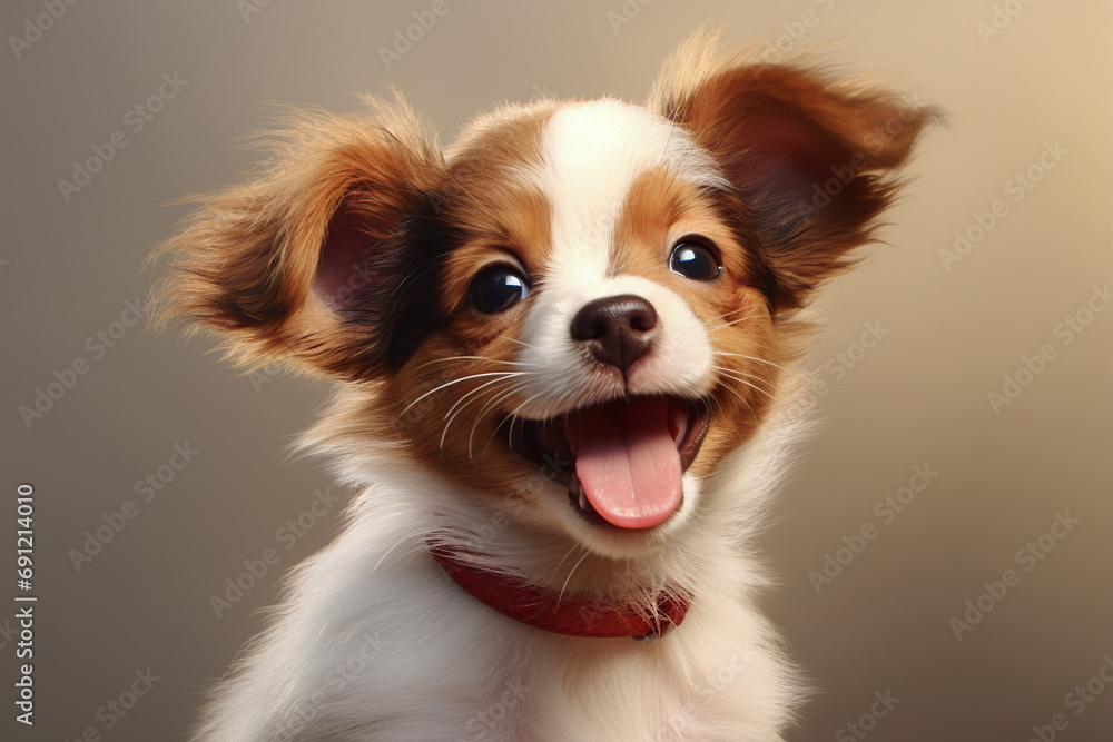 cute and cute puppy smiling and with its tongue out cute and cute puppy smiling and with its tongue out