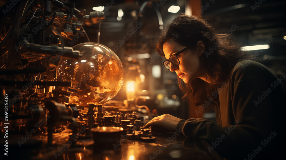 Quantum physicists with an Anacreontic flair stand in the laboratory Quantum physicists with an Anacreontic flair stand in the laboratory