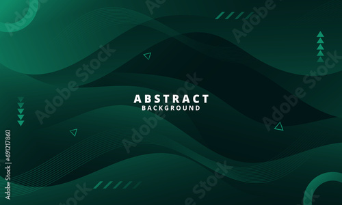 Abstract Dark Green Background with Wavy Shapes. flowing and curvy shapes. This asset is suitable for website backgrounds, flyers, posters, and digital art projects.