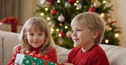 two young children, boy and...