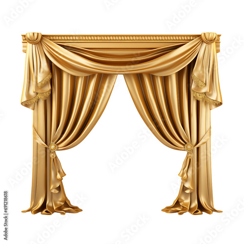Gold Curtain, Glamorous Gold Interior Drapery