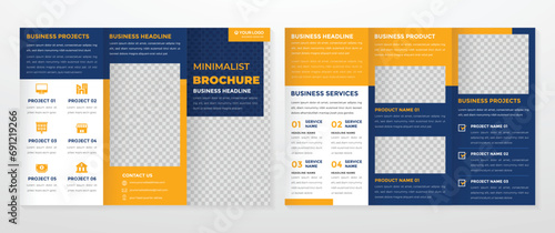 business brochure template vector design with minimalist and modern style