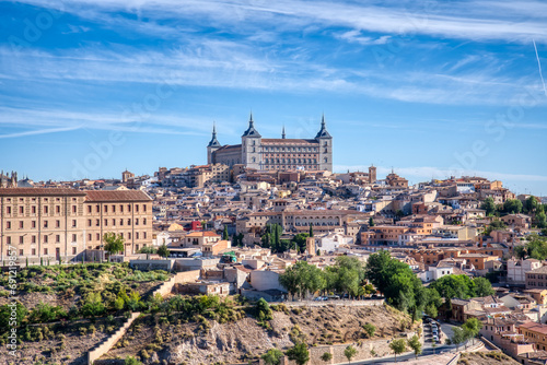 City skyline of historic Toledo, Spain
